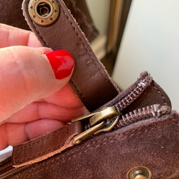 Sam Adelman knee high riding boots brown suede and leather low heel EUC - Picture 7 of 16